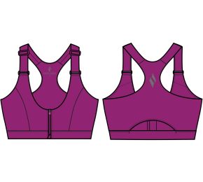 GOFLEX JOY ZIP FRONT BRA